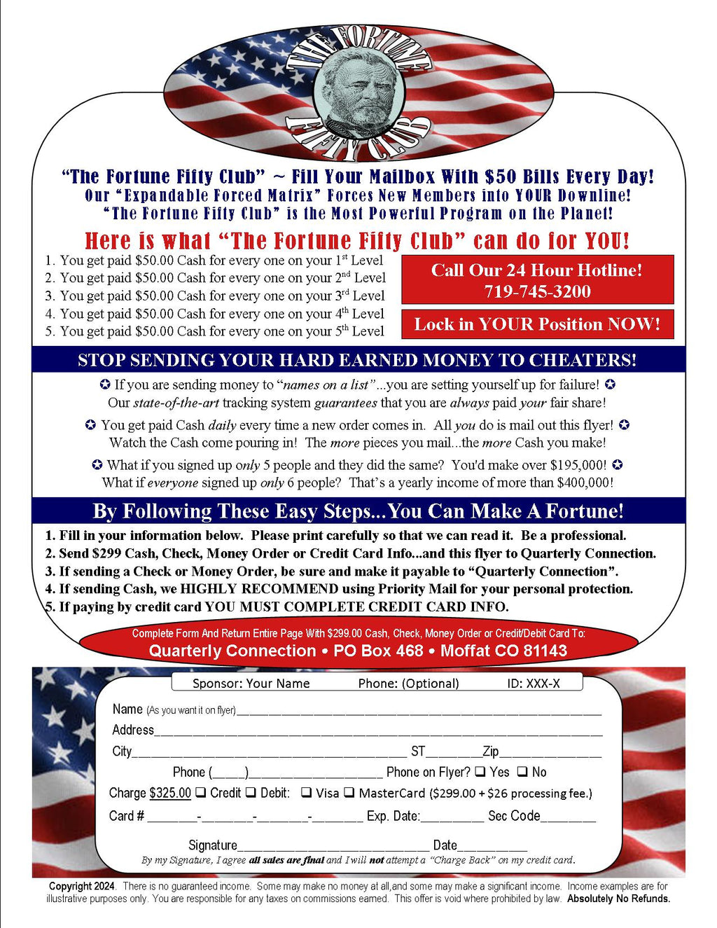 FORTUNE FIFTY CLUB FLYERS