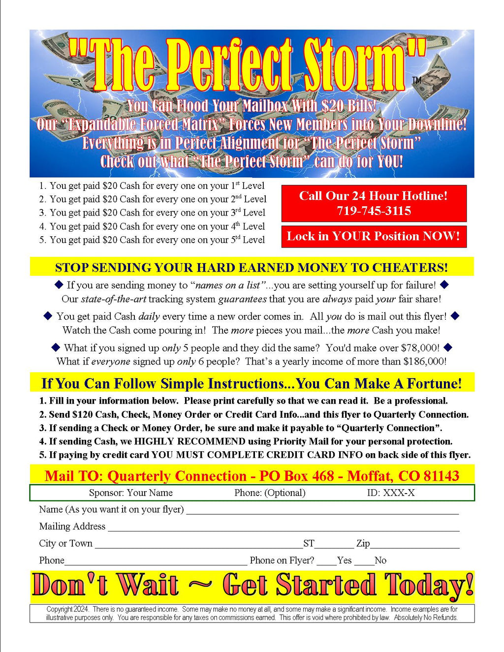 THE PERFECT STORM FLYERS