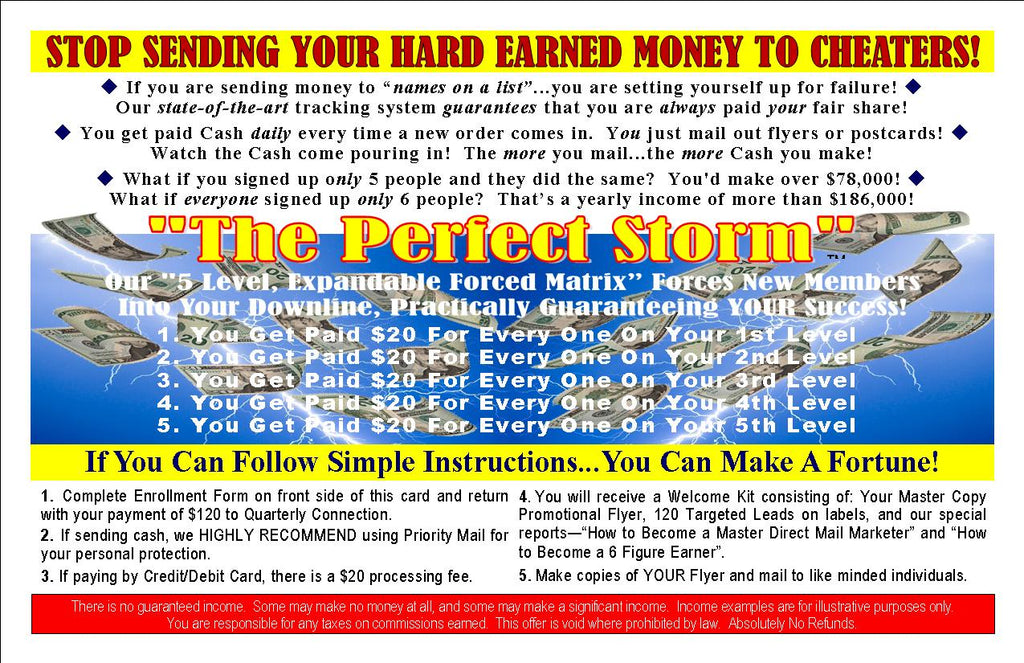 THE PERFECT STORM JUMBO POSTCARD